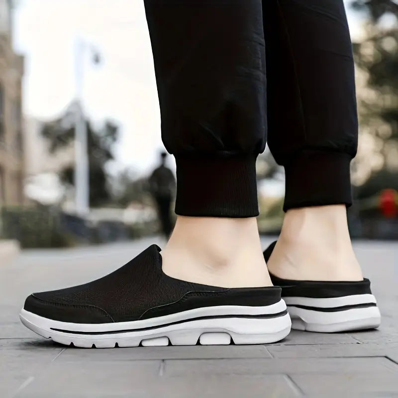 Dexter Breathable Mesh Slip-On Mules: Cushioned Lightweight Comfort Footwear