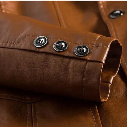 Ashford Vegan Leather Blazer for Men – Smart Tailored Single-Breasted Jacket