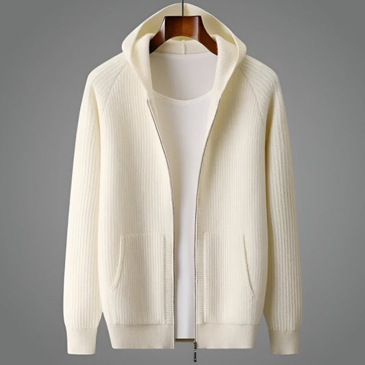 Calvin Clarke Lorenzo Merino Wool Full-Zip Hoodie – Lightweight, Breathable Comfort